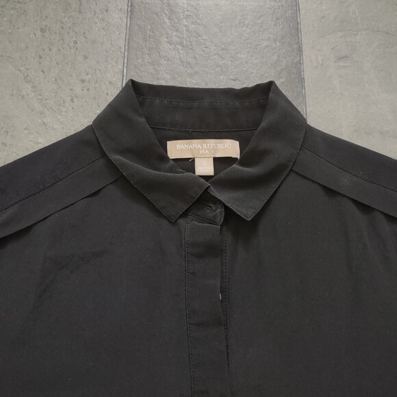 Banana Republic 100% silk shirt - black - S - Picture 5 of 10